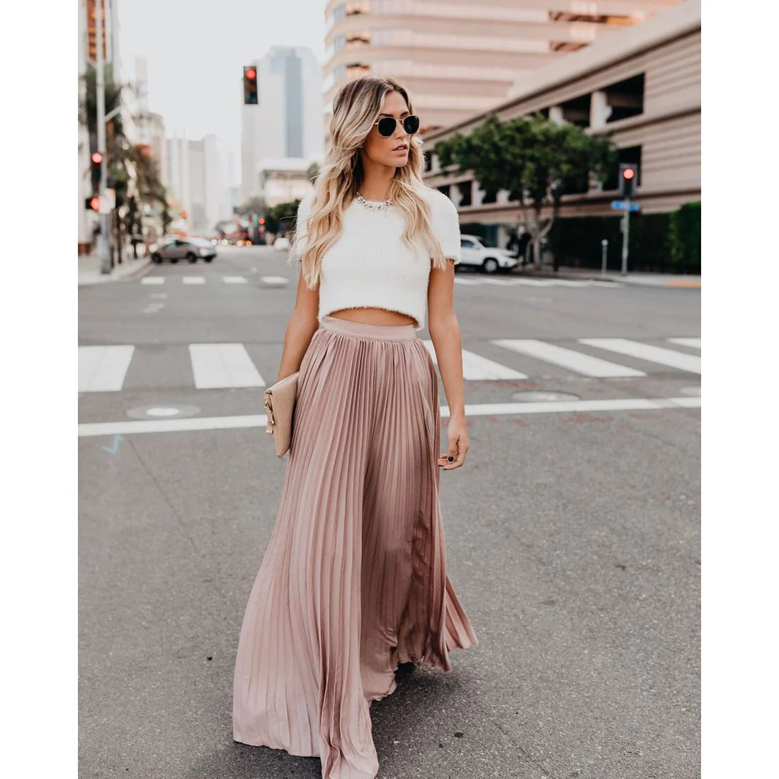 Mistfall SereneGlide High-Waisted Maxi Skirt