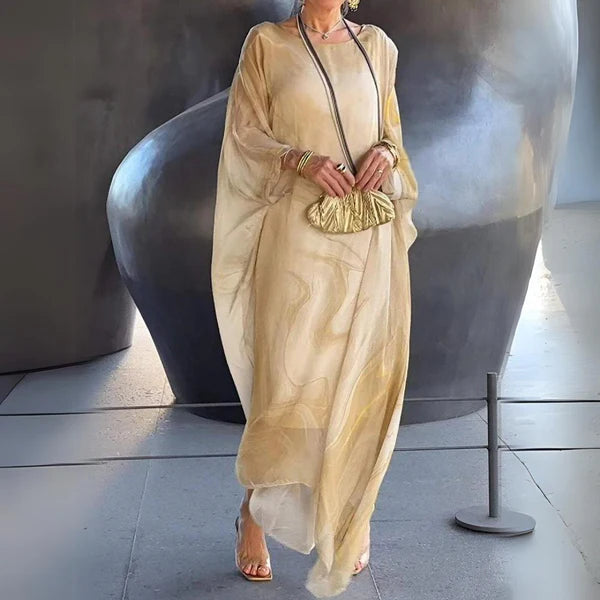 Mistfall Ethereal Silk Chiffon Gown