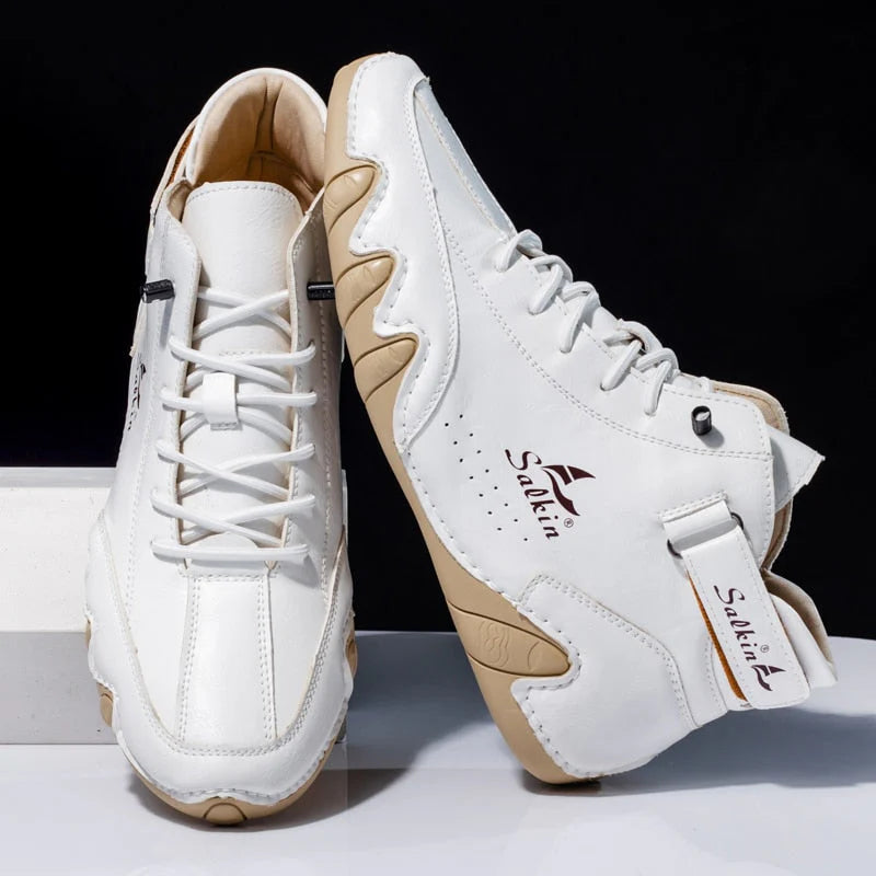 Mistfall SerenityStride | Orthopedic Leather Shoes