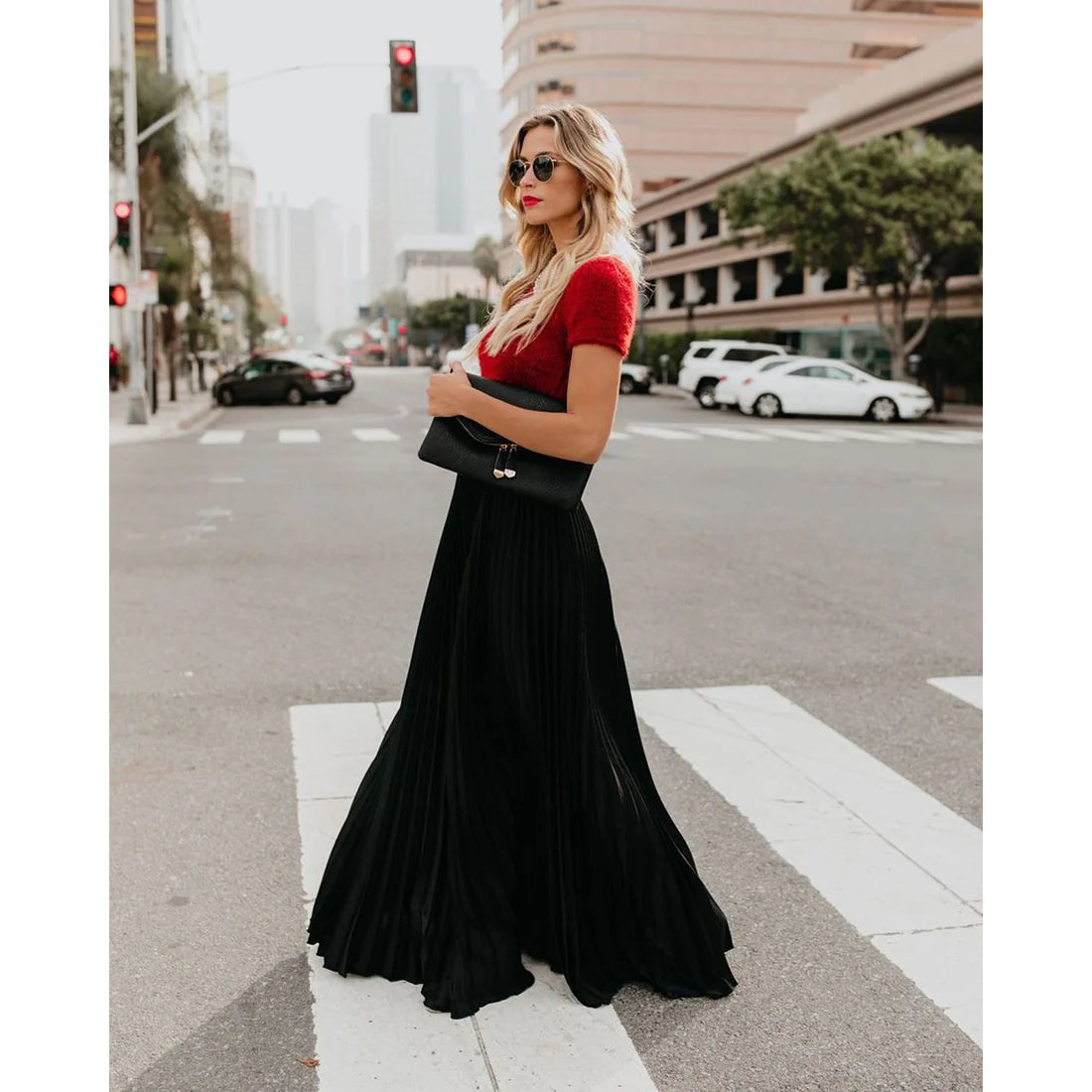 Mistfall SereneGlide High-Waisted Maxi Skirt