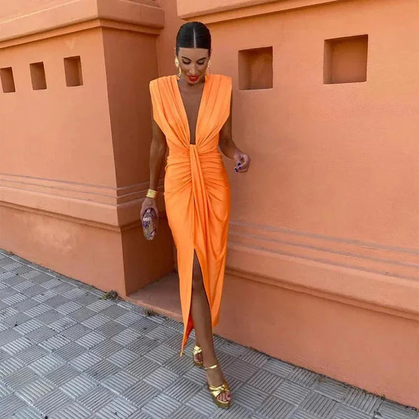 Mistfall | Allure Deep V-Neck Dress