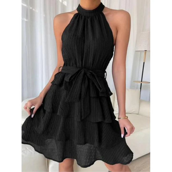 Mistfall Boho Dress – Flowy halter dress with backless detail