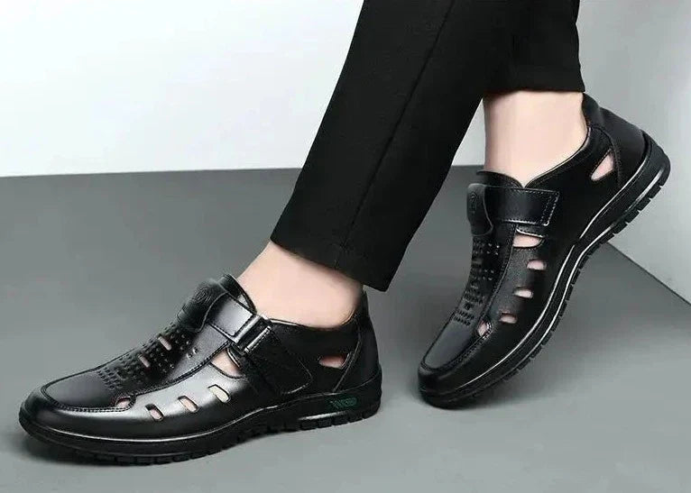 Mistfall UrbanStride Men's Closed-Toe Leather Sandals