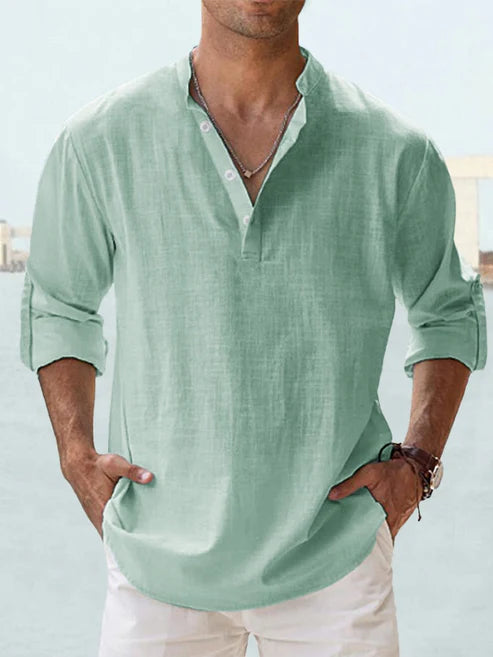 Mistfall Men's Lightweight Linen Summer Shirt