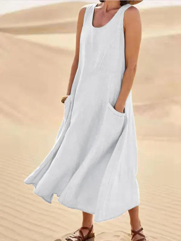 Mistfall Aura Soft Linen Dress
