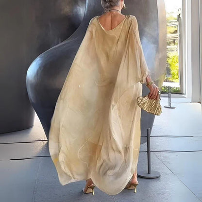 Mistfall Ethereal Silk Chiffon Gown