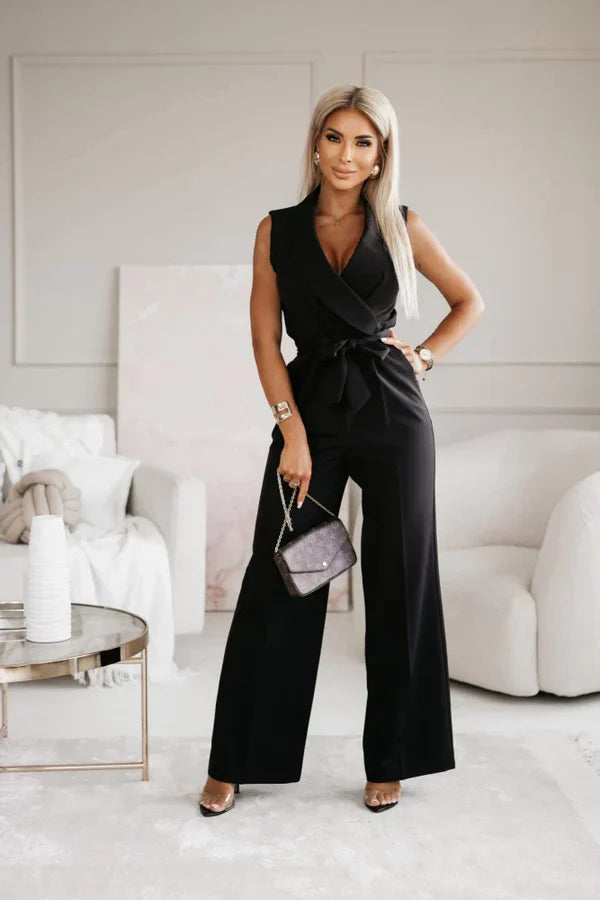 Mistfall Women's Luxe Satin Jumpsuit – Timeless Elegance