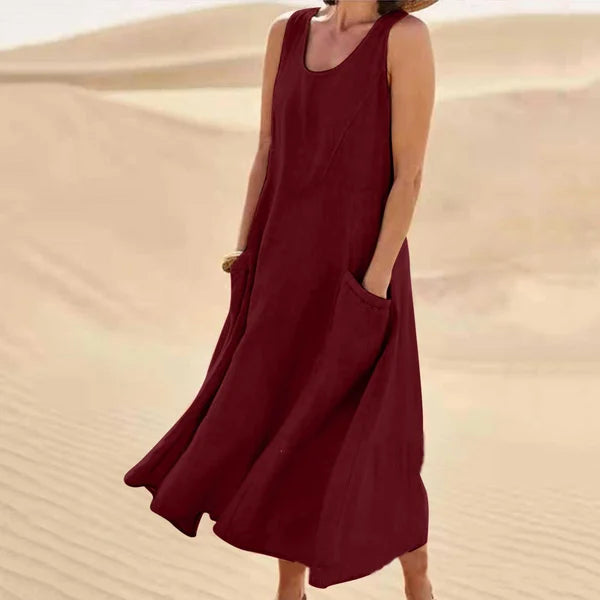 Mistfall Aura Soft Linen Dress