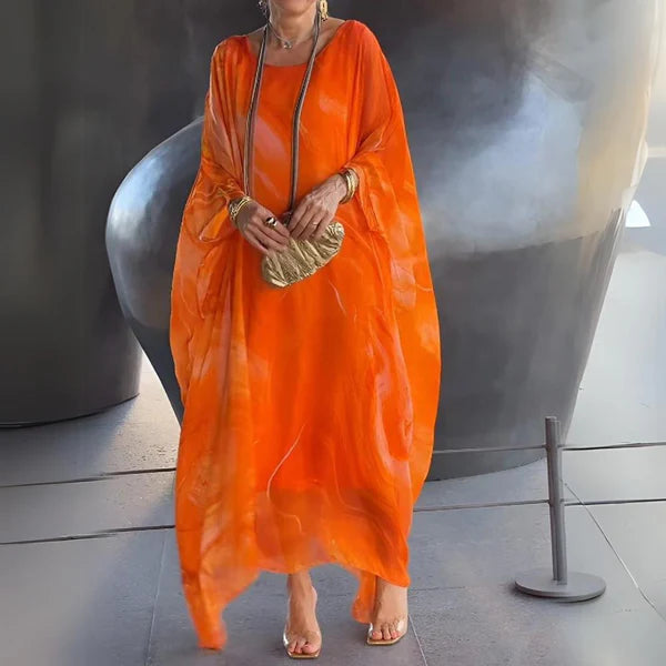 Mistfall Ethereal Silk Chiffon Gown