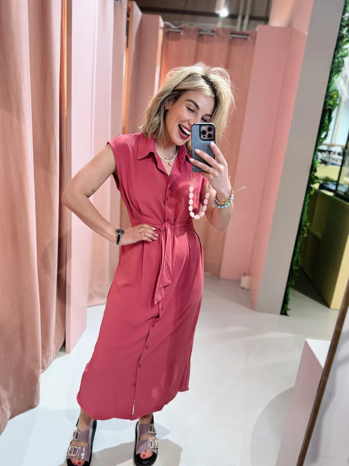 Mistfall Rosa Meadow Dress – Soft pink floral dress with vintage charm