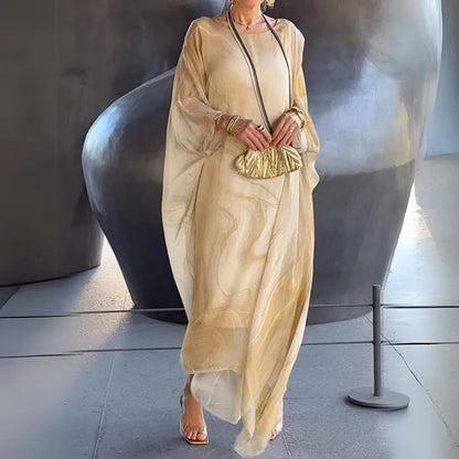 Mistfall Ethereal Silk Chiffon Gown