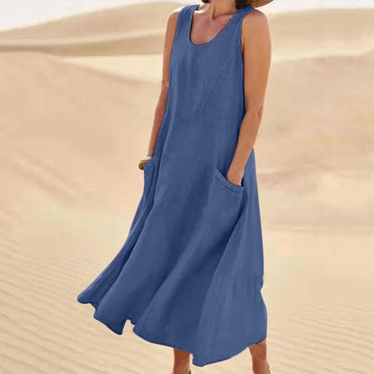 Mistfall Aura Soft Linen Dress