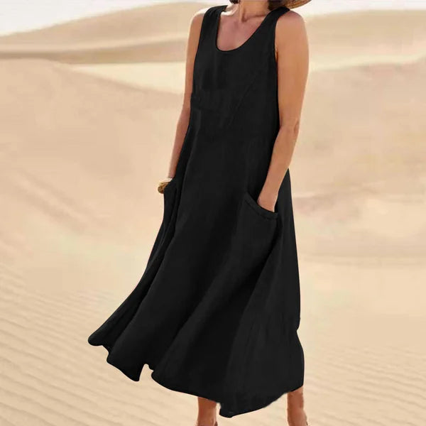 Mistfall Aura Soft Linen Dress