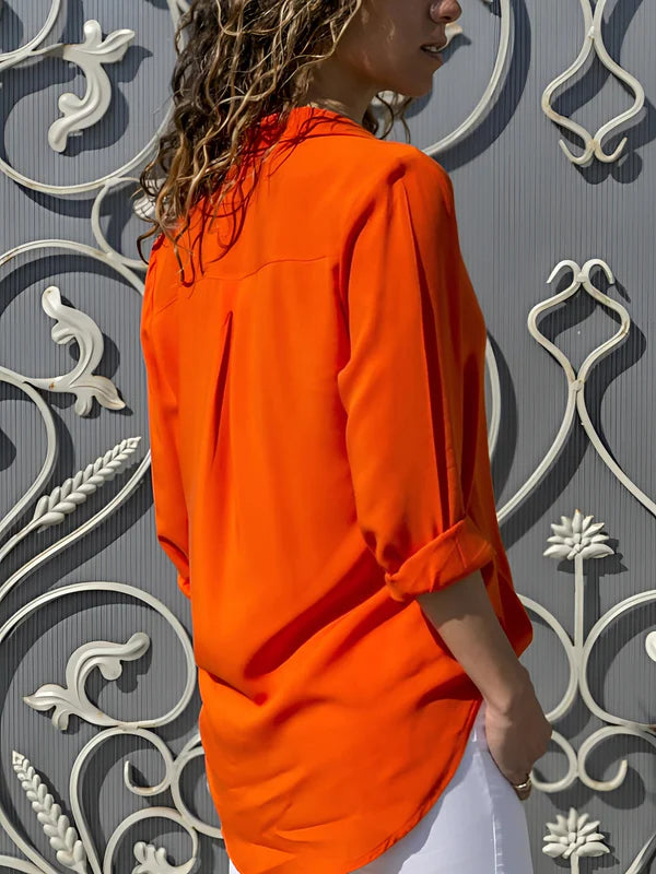 Mistfall Aurora Silk Long Sleeve Blouse