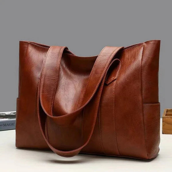 Mistfall Metropolitan Leather Tote Bag