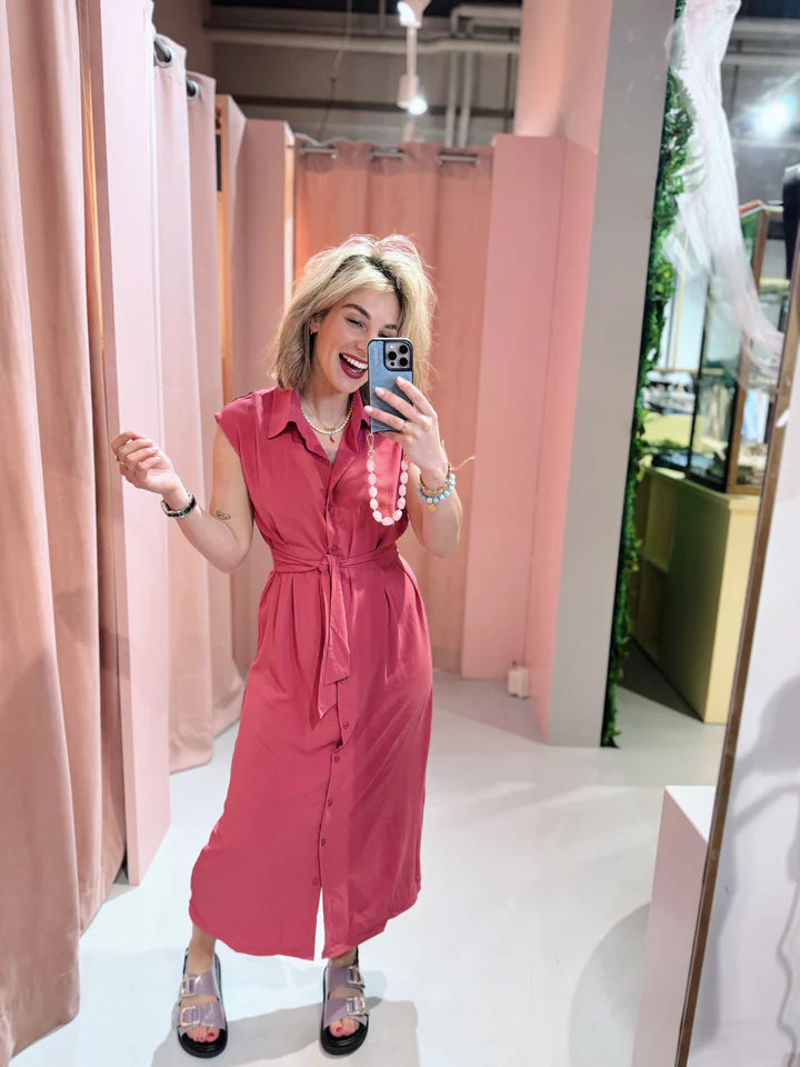 Mistfall Rosa Meadow Dress – Soft pink floral dress with vintage charm