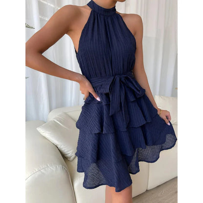 Mistfall Boho Dress – Flowy halter dress with backless detail