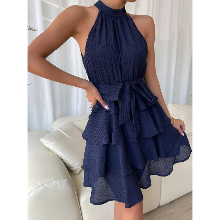 Mistfall Boho Dress – Flowy halter dress with backless detail