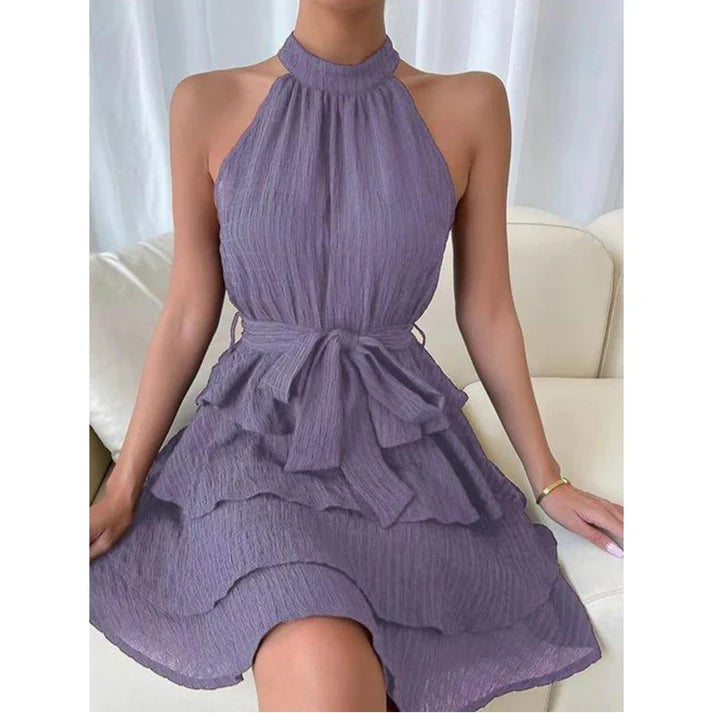 Mistfall Boho Dress – Flowy halter dress with backless detail