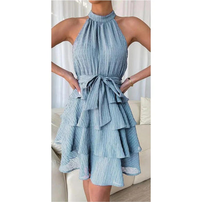 Mistfall Boho Dress – Flowy halter dress with backless detail