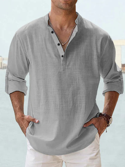 Mistfall Men's Lightweight Linen Summer Shirt