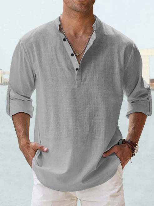 Mistfall Men's Lightweight Linen Summer Shirt