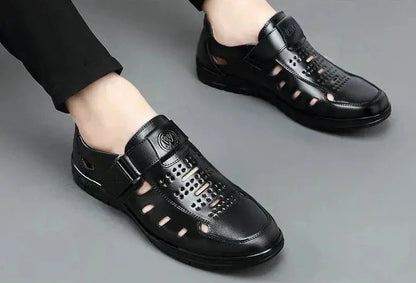 Mistfall UrbanStride Men's Closed-Toe Leather Sandals