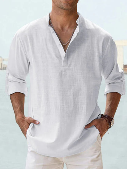 Mistfall Men's Lightweight Linen Summer Shirt