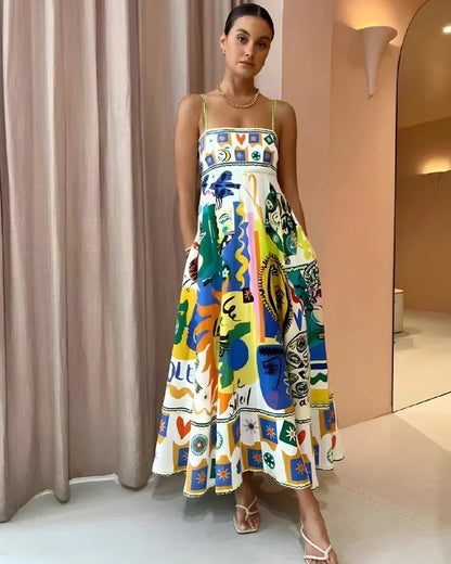 Mistfall | Vibrant Linen Summer Dress