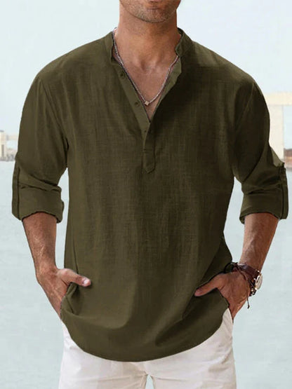 Mistfall Men's Lightweight Linen Summer Shirt