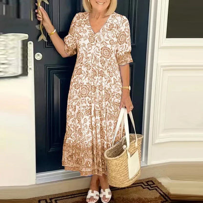 Mistfall Bloom Bohemian Summer Dress