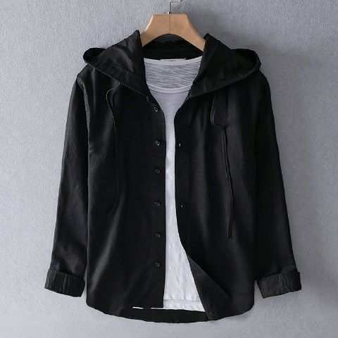 Mistfall Coastal Breeze Hooded Linen Shirt