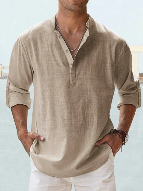 Mistfall Men's Lightweight Linen Summer Shirt
