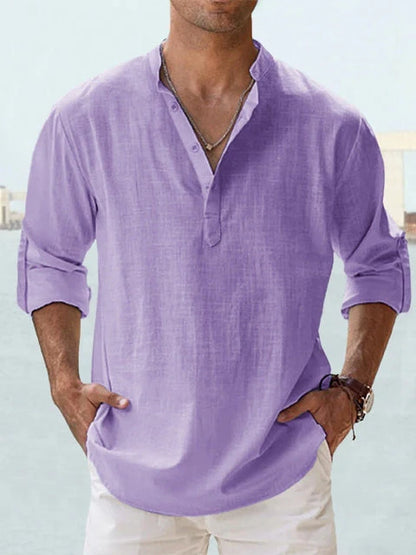 Mistfall Men's Lightweight Linen Summer Shirt