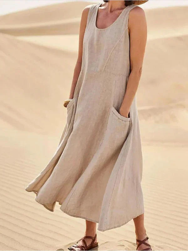 Mistfall Aura Soft Linen Dress