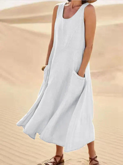 Mistfall Aura Soft Linen Dress