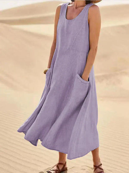 Mistfall Aura Soft Linen Dress