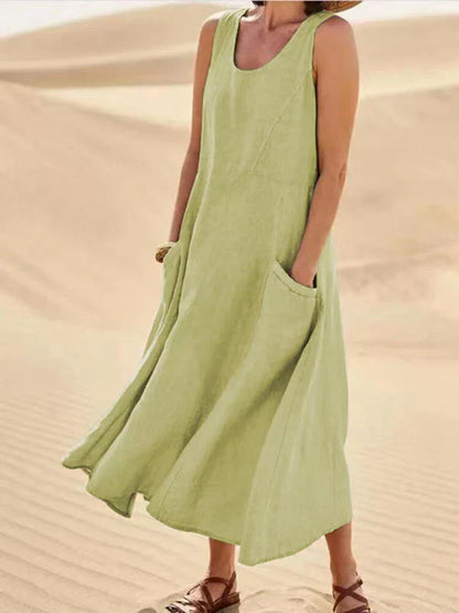 Mistfall Aura Soft Linen Dress