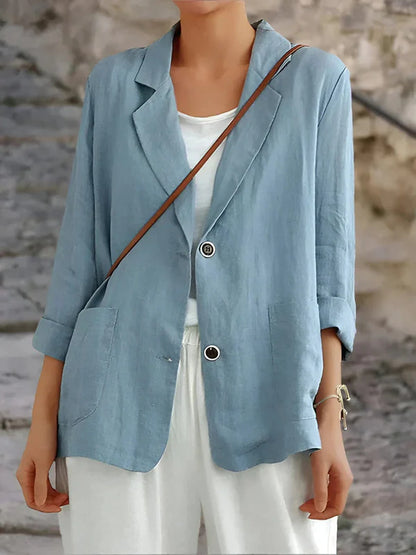Mistfall Lightweight Linen Casual Blazer